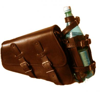 Боковая сумка на маятник с бутылкодержателем коричневая